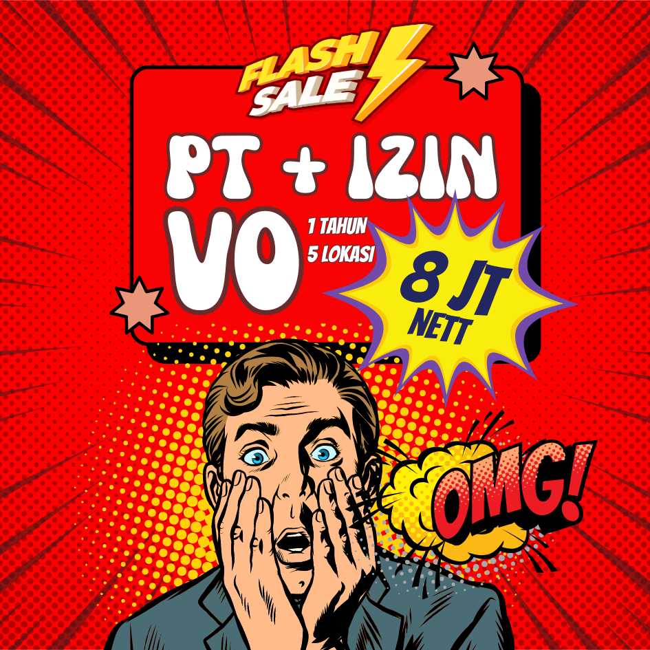 flash sale pt + izin + vo