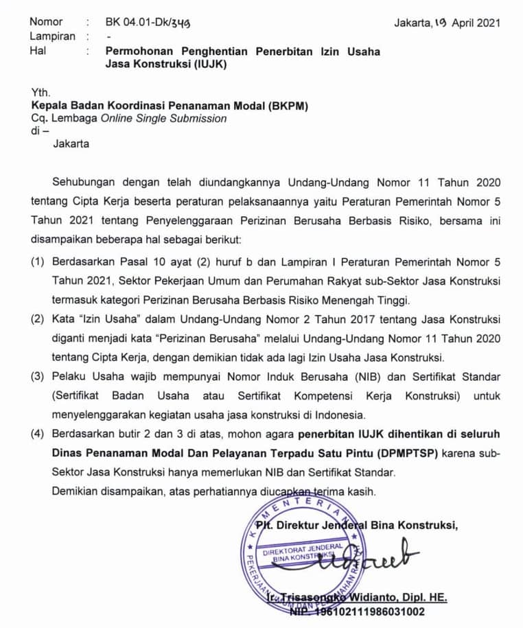 dasar hukum penghapusan siujk