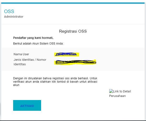 email aktivasi oss